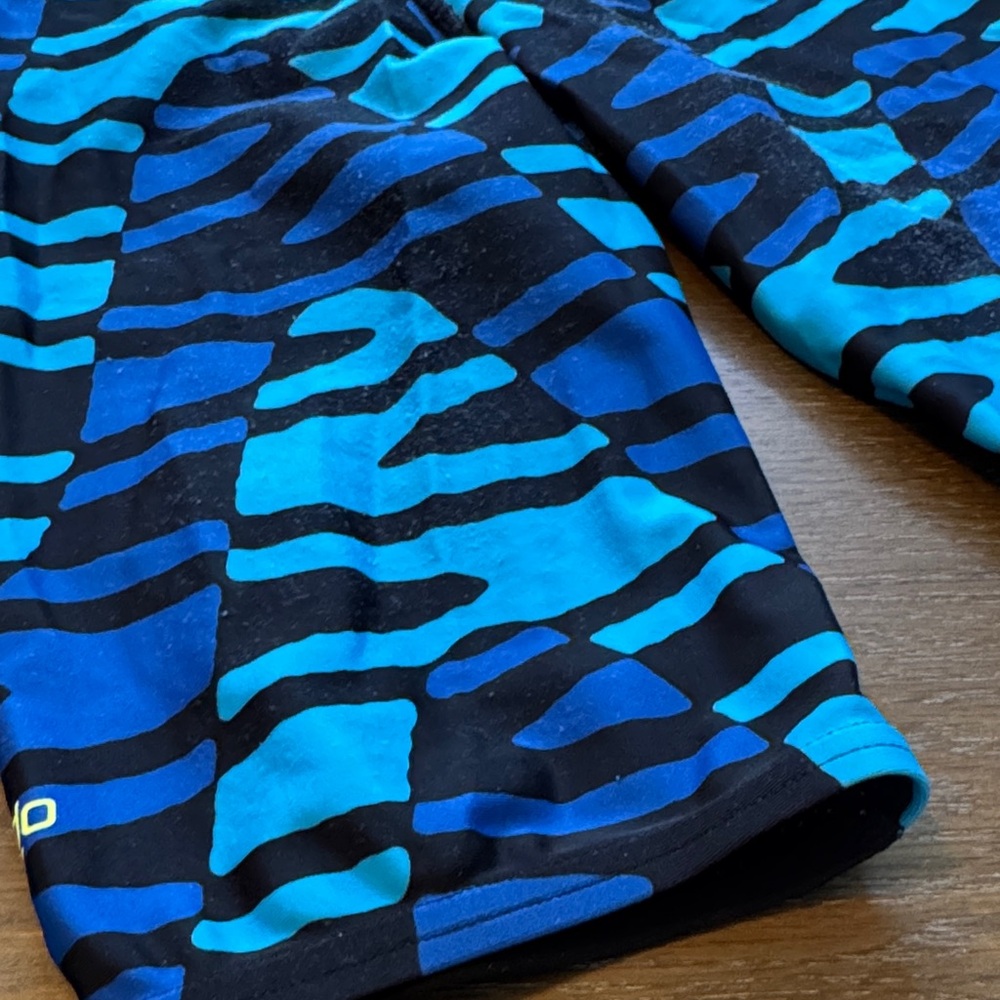 Speedo Black Swim Shorts with Blue Stripes - Picture 6 of 8